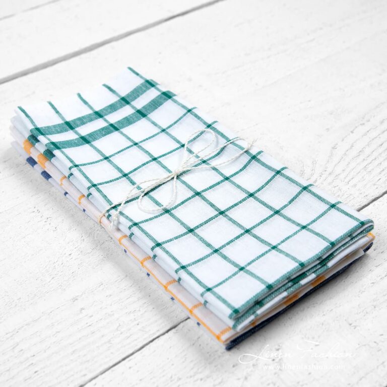 Linen cotton kitchen towels set no. 27