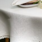 NORA Duk rund/oval hvit