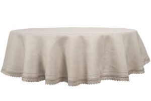 NORA Duk rund/oval natur lin