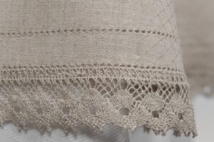 NORA Duk rund/oval natur lin