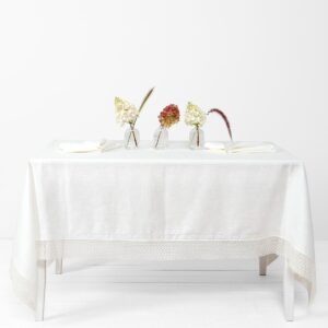 VEILA linen tablecloth white