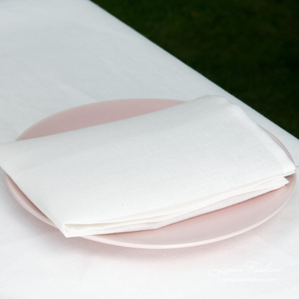 Off-white linen napkin