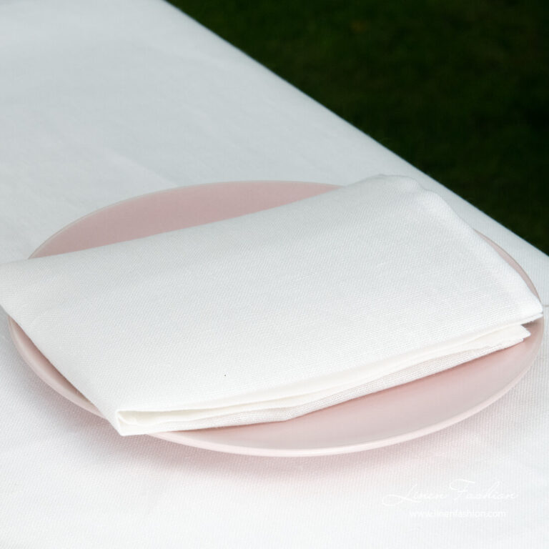 Off-white linen napkin