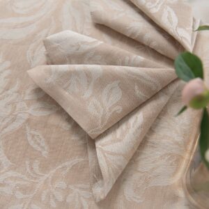 floral brown half linen napkin, 2 sizes