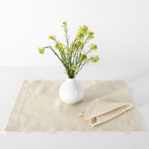 Cream linen cotton placemat
