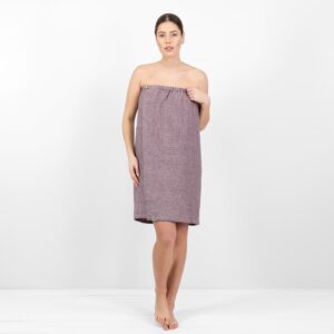 linen violet wrap towel