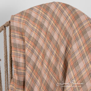 checked linen throw, washed.