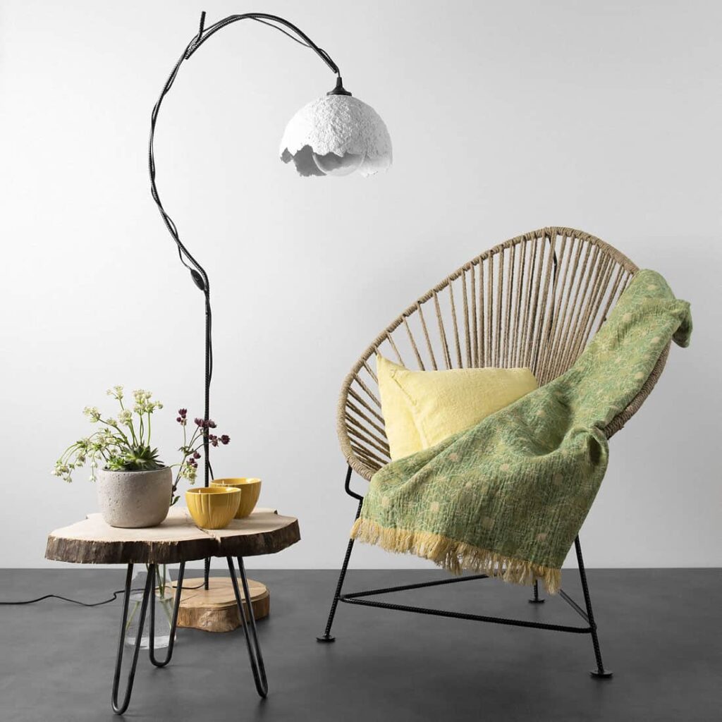 FLORE Pledd grønn 1 FLORE Pledd grønn