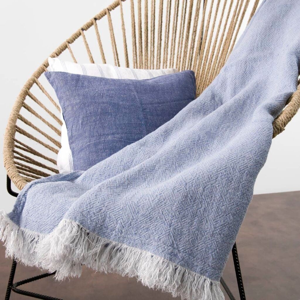 BIZA Pledd lyseblå 3 BIZA Pledd lyseblå - Bilde 3