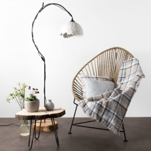 JARA grey linen blanket