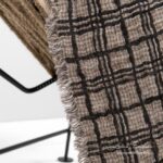 FOCUS Pledd grå rutete