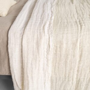 white cream linen bedspread, 2 colors