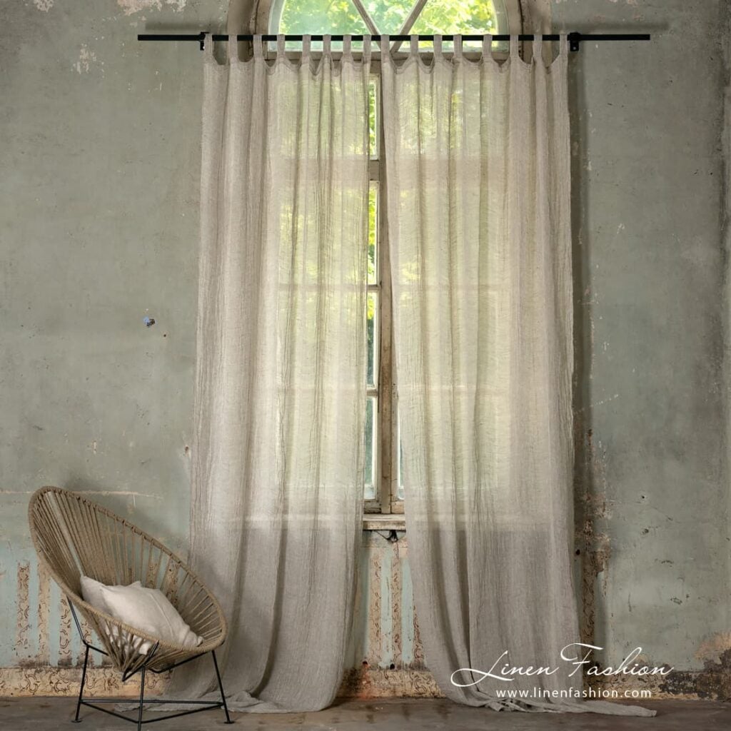 Bohemia light grey curtain.