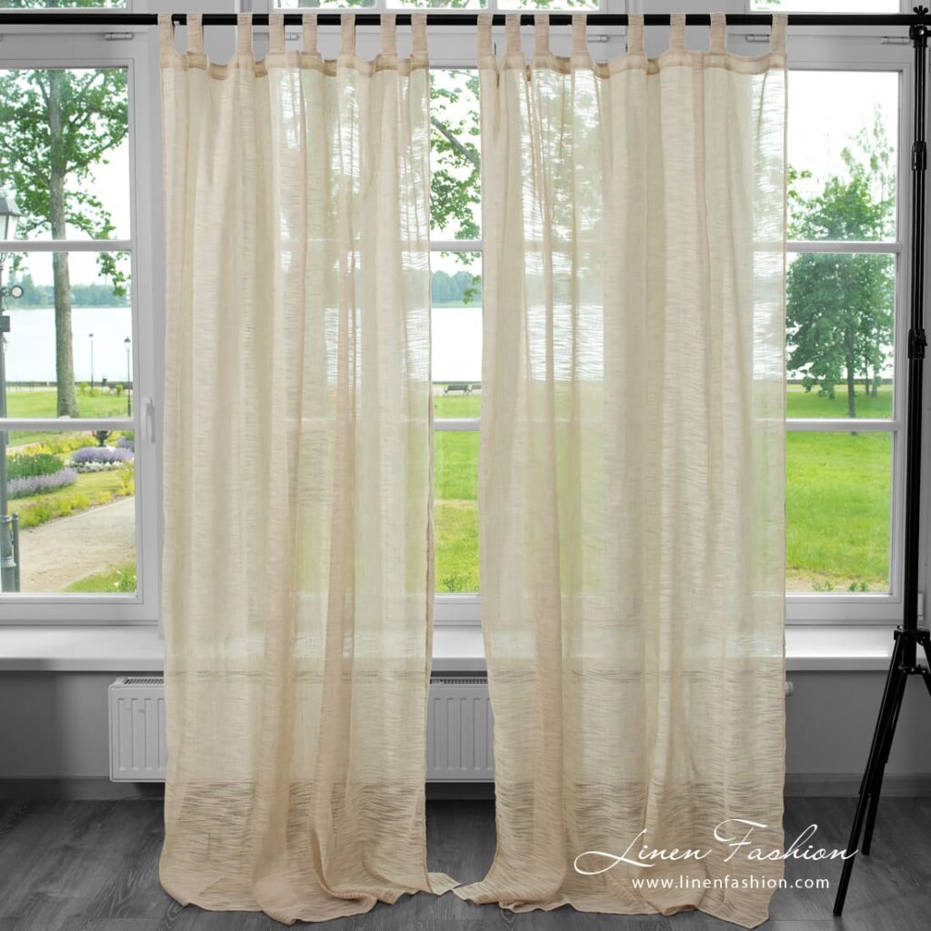 PASIFIC linen cotton beige curtain