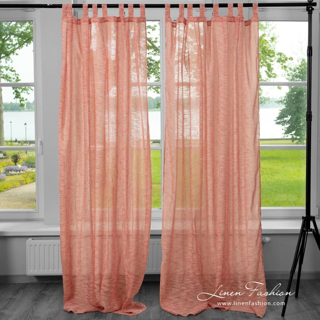 PASIFIC linen cotton rosy curtain
