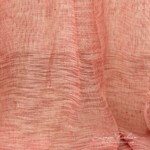 PASIFIC Gardin rosa 8 Rosy linen curtain woven with fancy yarns