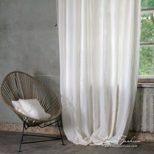 ATLANTA Gardin hvit 12 Atlanta 100% linen curtain, white.
