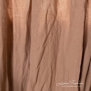 ATLANTA Gardin brun 12 Brown 100% linen curtain.