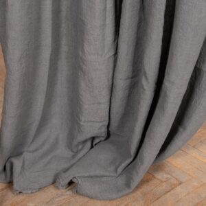 dark grey linen curtains, big width