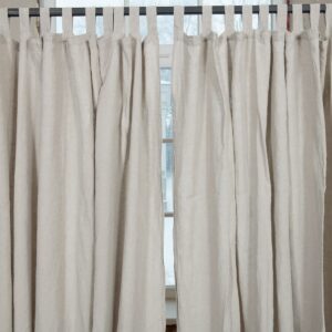 natural linen curtains, big width.