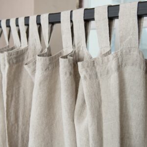 natural linen curtains, with loops
