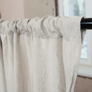 natural linen curtains, with channel