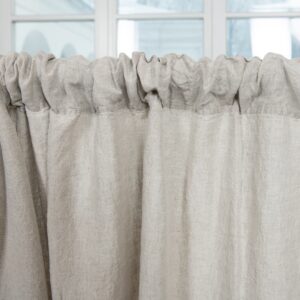 natural linen curtains, with channel