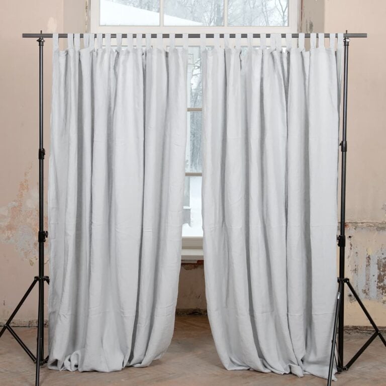 light grey linen curtains