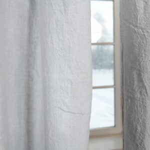 light grey linen curtains, not transparent