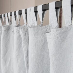 light grey linen curtains, with loops