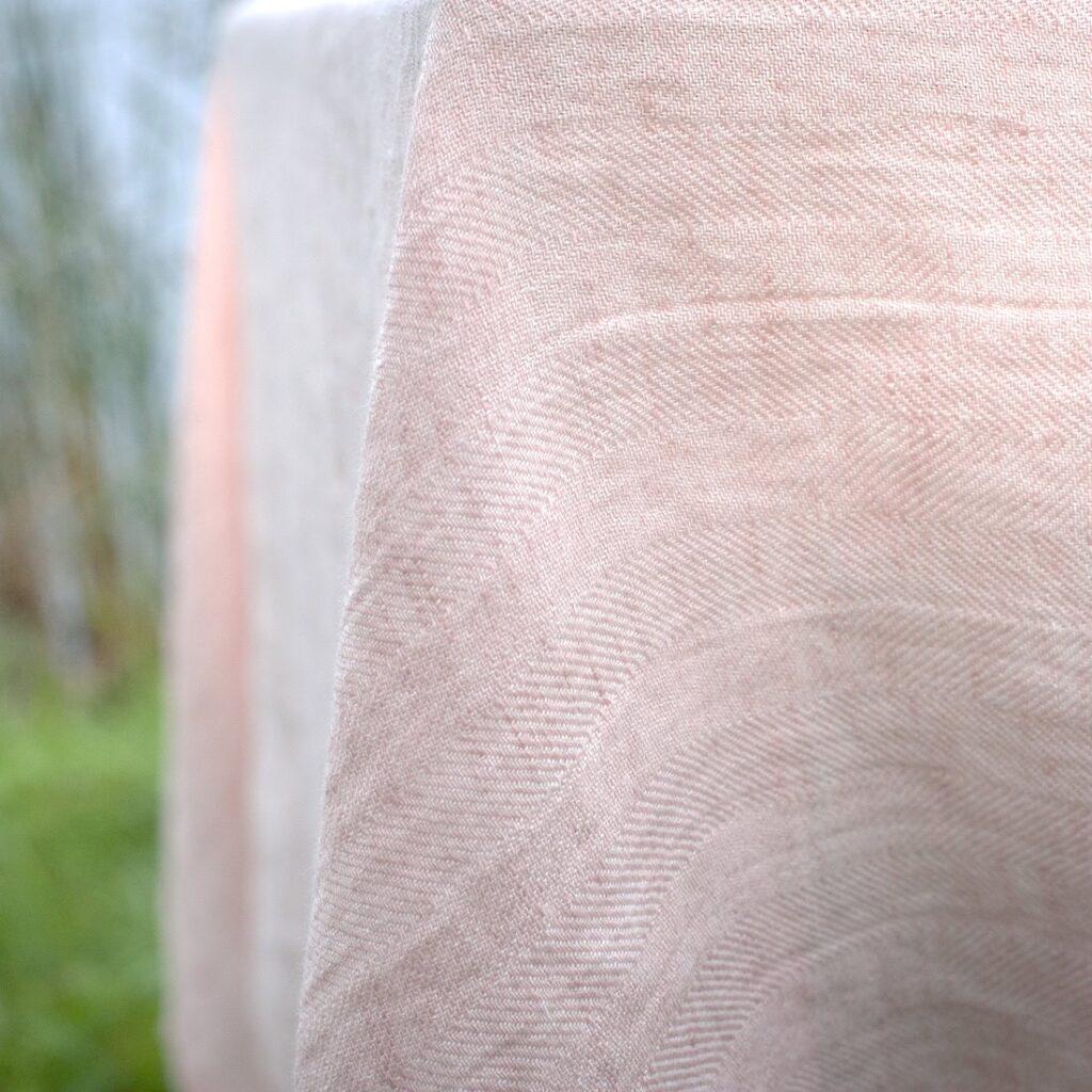 BONA Duk rosa 3 Pink linen tablecloth, 100% linen
