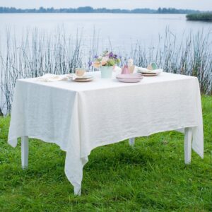 GAMMA Duk hvit 7 Off-white linen tablecloth