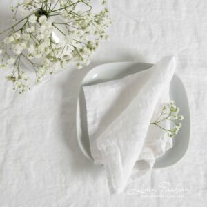 PORTO white linen napkin