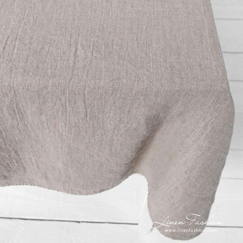 NARA Duk naturlig lin 4 NARA grey linen tablecloth, specially washed