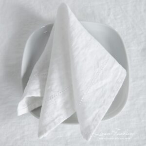 NARA white linen napkin