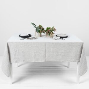 beige linen tablecloth