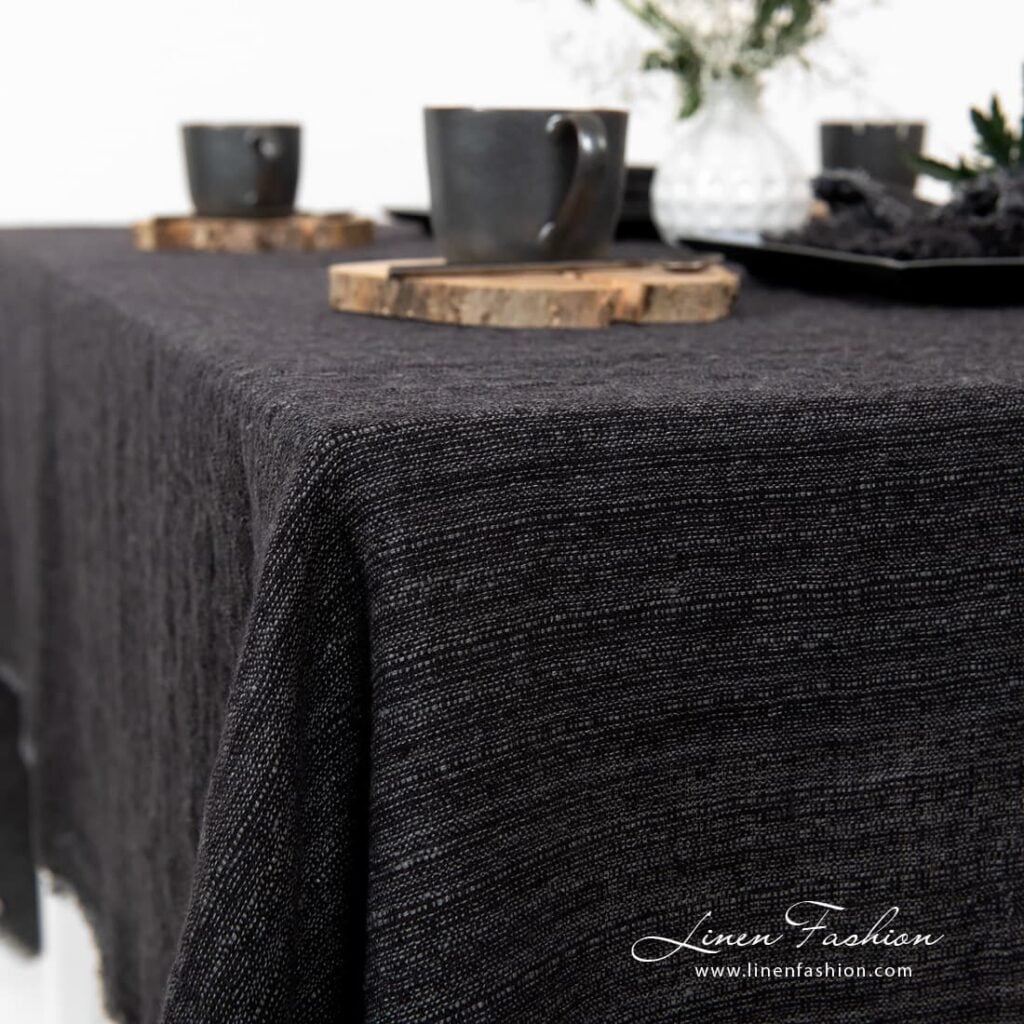 ONYX Duk grå 3 Linen ONYX tablecloth.