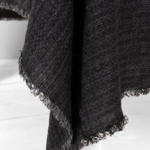 ONYX Duk grå 18 Charcoal 100% linen tablecloth.