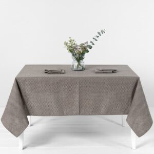 Brown tablecloth linen cotton
