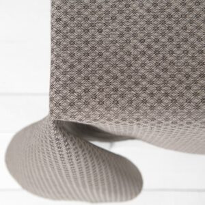 Brown tablecloth linen cotton, top edge view