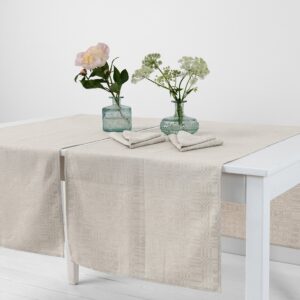 CAMPO Løper beige 7 Beige linen cotton table runner
