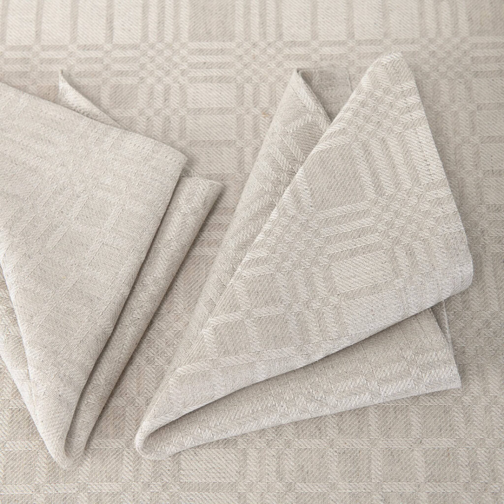 Beige linen cotton napkin