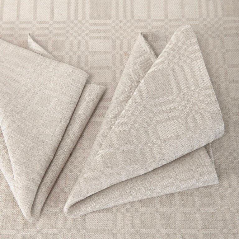 Beige linen cotton napkin