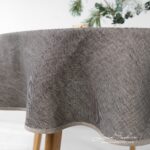 MINERAL Duk rund/oval grå