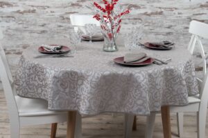 ATLANTA Duk rund/oval beige