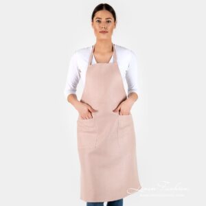 CANDY rosy linen cotton apron