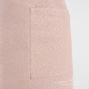CANDY rosy linen cotton apron pockets