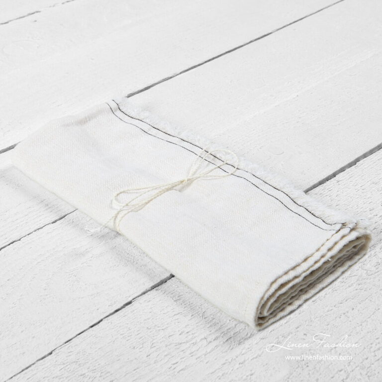 White kitchen towel with fringe