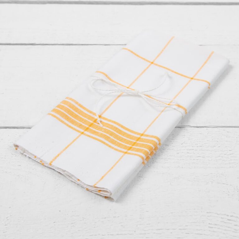 kitchen linen cotton towel yellow