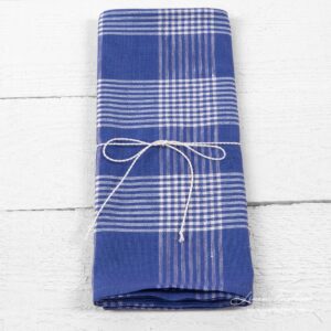 Blue colored kitchen towel.